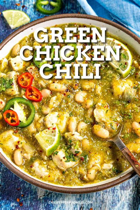 Easy Green Chicken Chili Recipe - Chili Pepper Madness
