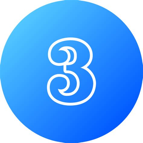 Number 3 - Free shapes and symbols icons