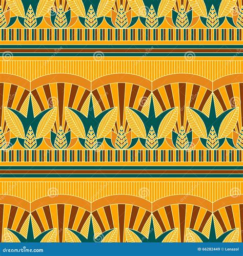 Seamless Traditional Coloured Egypt Pattern Stock Vector - Image: 66282449