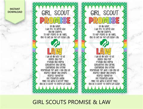 Girl Scout Law Craft
