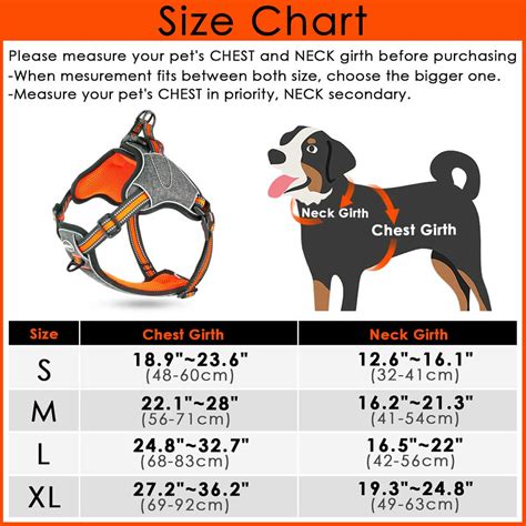 Step-In Dog Harness Size Chart – ThinkPet
