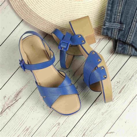 Buy Mochi Women Blue Casual Sandals Online | SKU: 33-1208-45-36 – Mochi ...