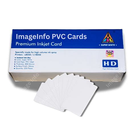 ImageInfo PVC ID Card Super White for Epson Direct ID Card EcoTank L80 ...