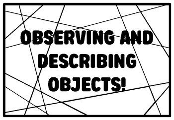 OBSERVING AND DESCRIBING OBJECTS! Kindergarten Science Coloring Pages ...