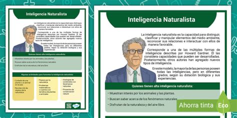 Póster: Inteligencia Naturalista (teacher made) - Twinkl