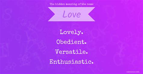 The hidden meaning of the name Love | Namious