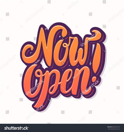 Now Open Sign Stock Vector (Royalty Free) 586295183