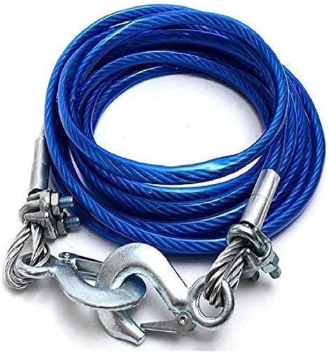 Betlex Heavy Duty Steel Towing Cable with Hooks – 4 Meter | PVC Coated ...