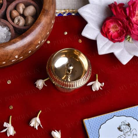 Buy Classic Brass Akhand Jyoti Diya Online in India - Mypoojabox.in