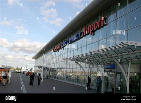 The Arrivals hall of the Liverpool John Lennon airport Stock Photo - Alamy