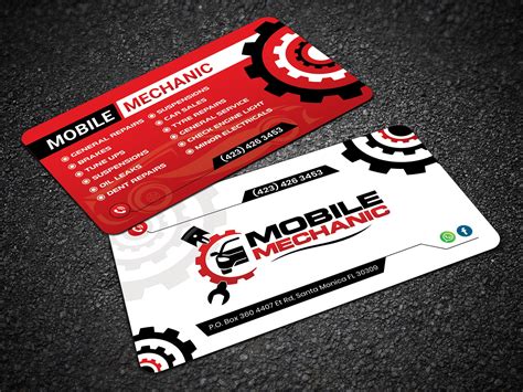 Mechanic Business Card Design 的图像结果