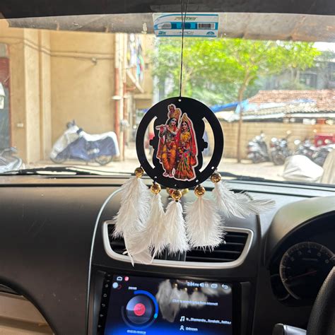 Buy RadhaKrishn Car & Wall Hanging Handmade Black – Divine Decor ...