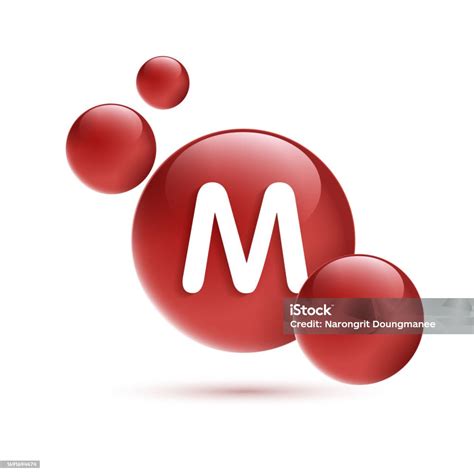Drop Water Vitamin M Red And Structure Vitamin Solution Complex With Chemical Formula From ...