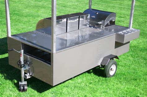 Professional Hot Dog Cart | Stainless Grill | 4 Sinks | 9 Steam Pans