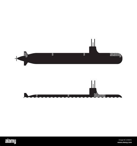 Submarine Icon. Clip Art Pictogram Depicting Whole and Underwater ...
