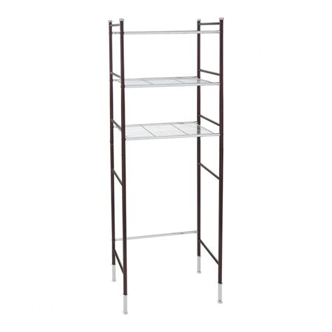 Organize It All 3 Shelf Duplex Line Steel Tube Over The Toilet Space ...