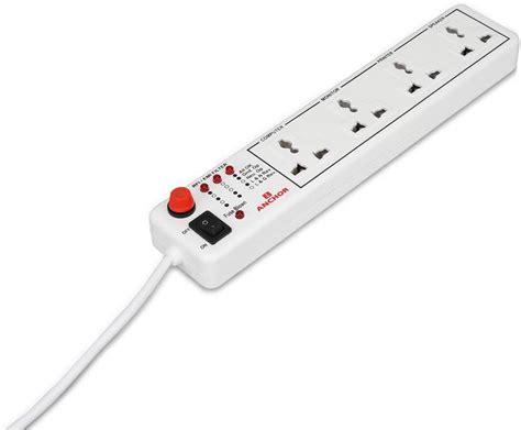 Anchor By Panasonic 4 way 6A International Socket with Single Switch 4 ...