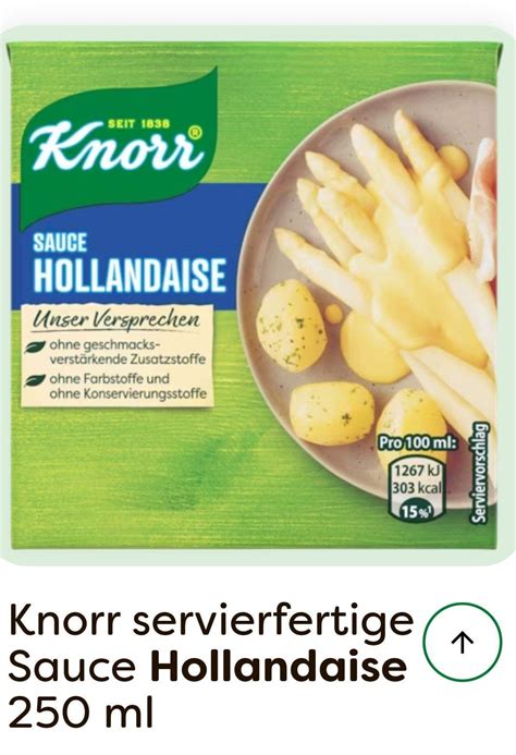 Knorr Hollandaise Sauce ausverkauft? (Geschmack, Gemüse, Soße)