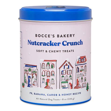 Bocce’s Bakery Holiday Nutcracker Crunch Soft & Chewy Dog Treats Tin ...