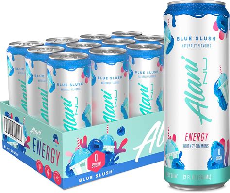 Amazon.com : Alani Nu BLUE SLUSH Sugar Free, Low Calorie Energy Drinks ...