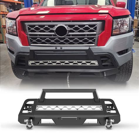 2022-2024 Nissan Frontier Front Bumper,High-Quality Carbon Steel,with 2 D-Ring,Can Install Led ...