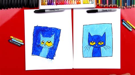 How To Draw Pete The Cat - Art For Kids Hub