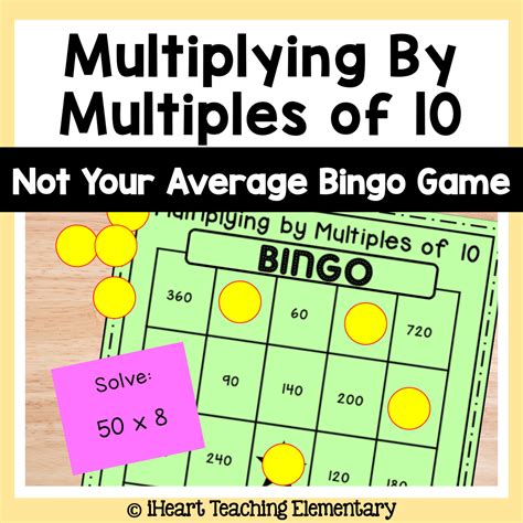 Multiplying by Multiples of 10 Bingo Game