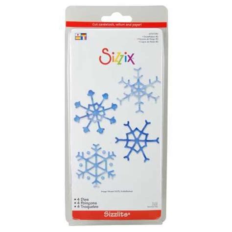 Sizzix Sizzlits Die Set 4 Pack-Small Snowflakes #2 : Amazon.in: Home ...