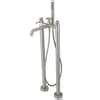BWE Brushed Nickel 2-handle Deck-mount Roman Low-arc Bathtub Faucet ...
