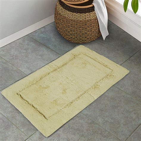 Buy Spaces Large Size Hygro Yellow Textured Cotton Anti-Skid Bath Mat ...