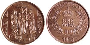 COINS WORLD 1818 UK ONE ANNA RAM DARBAR MAGNETIC FUNCTION POWER COPPER ...