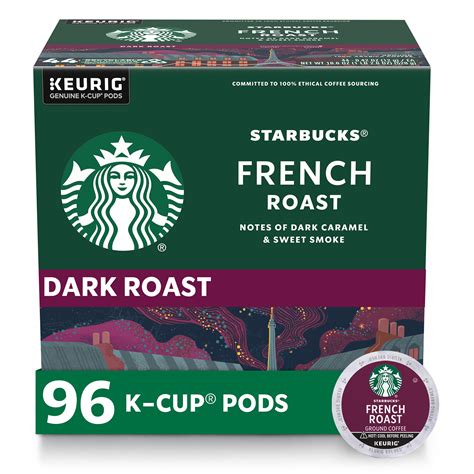 Starbucks K-Cup Coffee Pods, Dark Roast Coffee, French Roast for Keurig ...