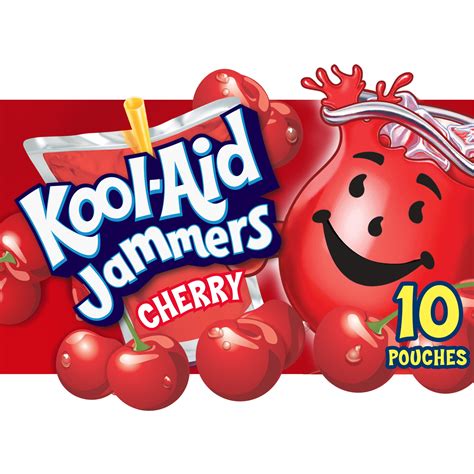 Kool-Aid Jammers Cherry Flavored Drink, 10 Ct Box, 6 fl oz Pouches ...