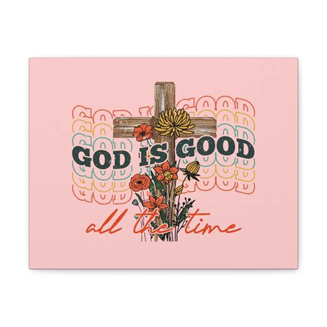 God Is Good Psalm 100:5 Light Red Christian Wall Art Bible Verse Print ...