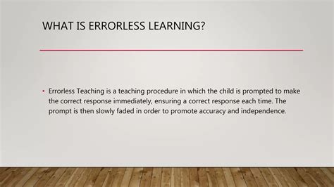 Image result for Errorless Learning Theory