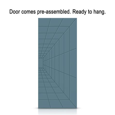 CALHOME 30-in x 84-in Dignity Blue MDF Hollow core Single Barn Door ...