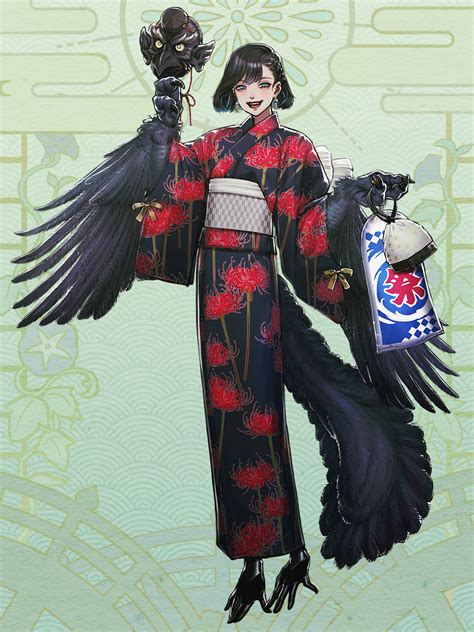 dairoku ryouhei, highres, 1girl, :d, bag, black hair, black kimono ...