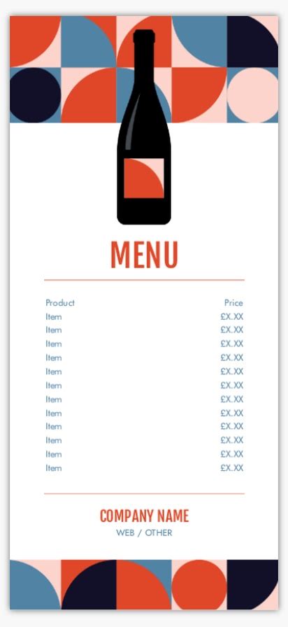Menu Cards Templates & Designs | Vistaprint