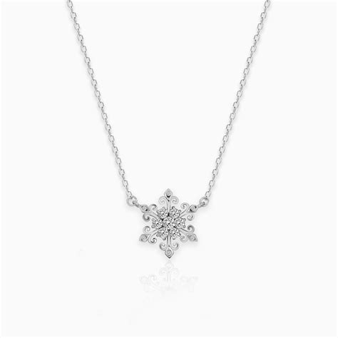 Silver Snowflake Necklace – GIVA