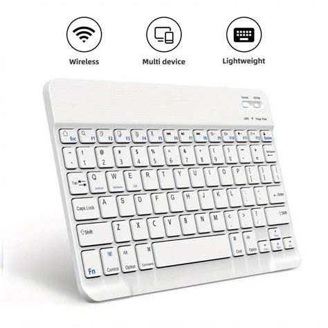 10 Inch Ultra-Thin Wireless Keyboard, Rechargeable, Portable, For ...