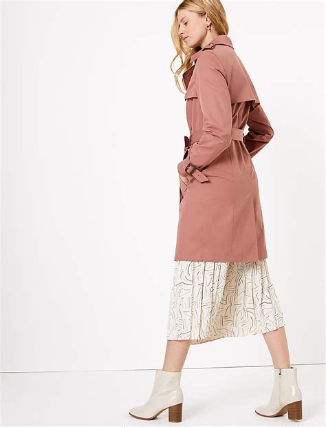 Buy Double Breasted Trench Coat at Marks & Spencer