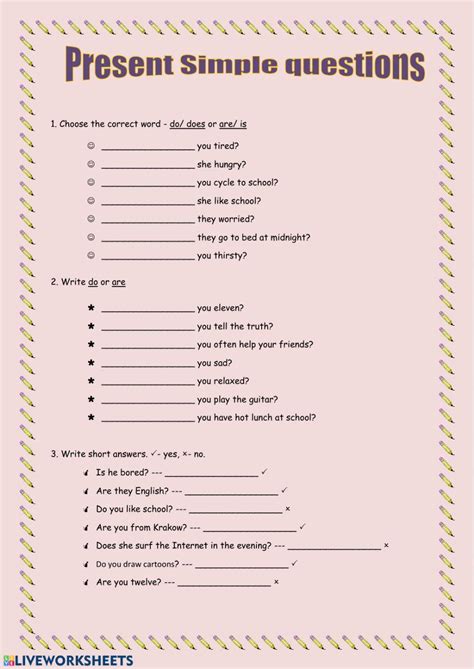 Image result for Présent Simple Questions Worksheet