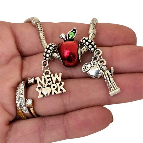 Charm for Pandora 3pc I Love New York City the Big Apple, Statue of ...