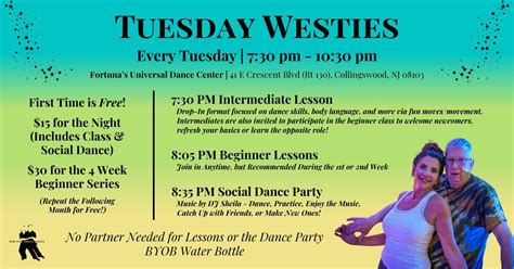 Tuesday Westies AUG 5 New Progressive Beginners Series Starts This Week ...