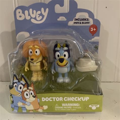Moose Toys Bluey Doctor Checkup 2 Pack Bluey And Indy Figurine India | Ubuy