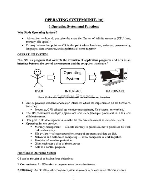 OS UNIT-1 Notes - OPERATING SYSTEM(UNIT-1st) 1 System and Functions Why ...