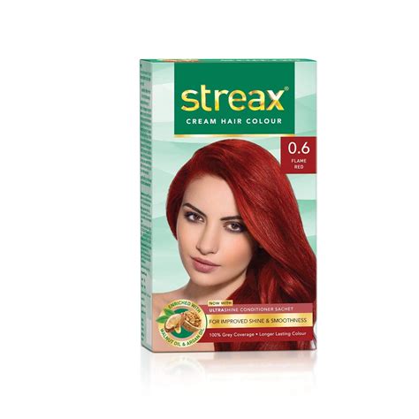 Buy Streax Cream Hair Color for Unisex, 120ml - 0.6 Flame Red (Pack of ...