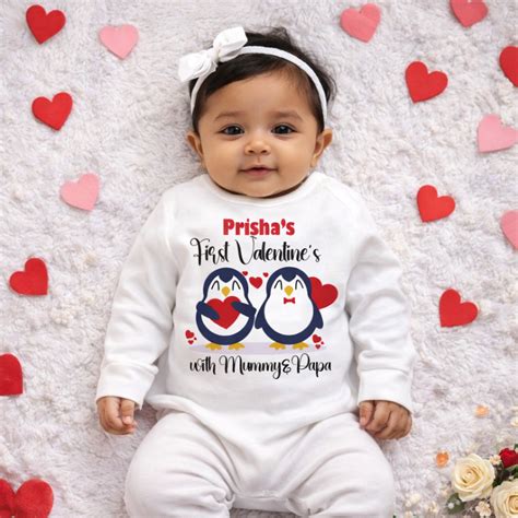 Custom Name 1st Valentine's With Mummy & Papa – Baby robe by namro