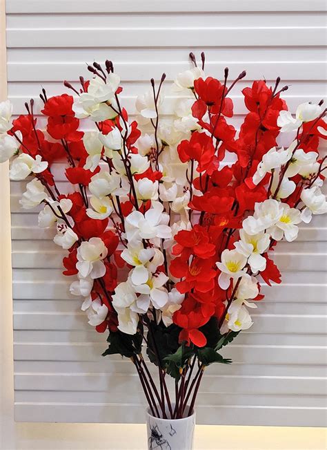 ARTSY® Artificial Flowers For Home Decoration Cherry Blossom Flower Bu