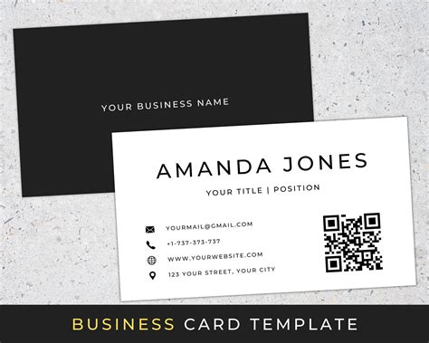 Business Card with QR Code Design 的图像结果